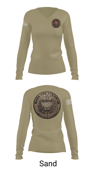 Womens Long Sleeve Vneck Shirt, Hays County SWAT, Police, Teamtime, Team time, sublimation, custom sports apparel, team uniforms, spirit wear, spiritwear, sports uniforms, custom shirts, team store, custom team store, fundraiser sports, apparel fundraiser