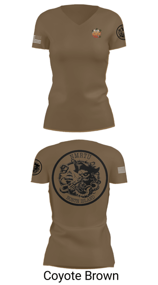 Womens Short Sleeve Vneck Shirt, USS MAKIN ISLANDC5 MKI, Navy, Teamtime, Team time, sublimation, custom sports apparel, team uniforms, spirit wear, spiritwear, sports uniforms, custom shirts, team store, custom team store, fundraiser sports, apparel fundraiser