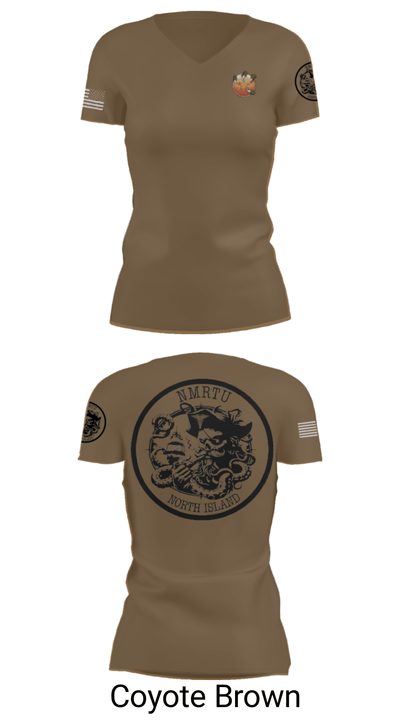 USS MAKIN ISLAND 57574160 Women's Short Sleeve V-neck Shirt - 8