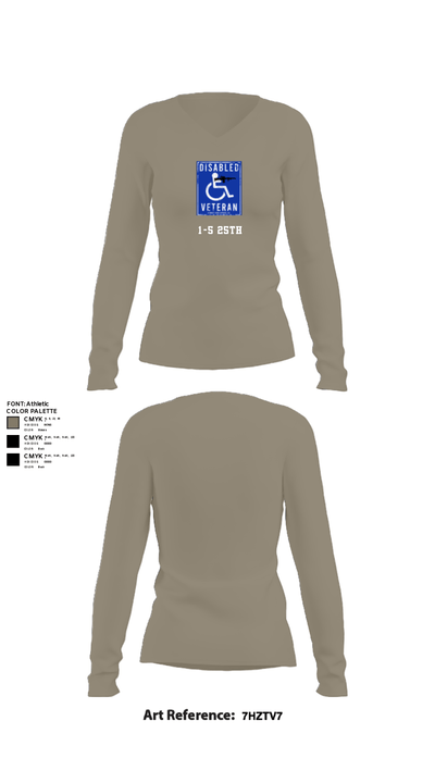 1-5 25th 6477300 Women's Long Sleeve V-neck Shirt - 62