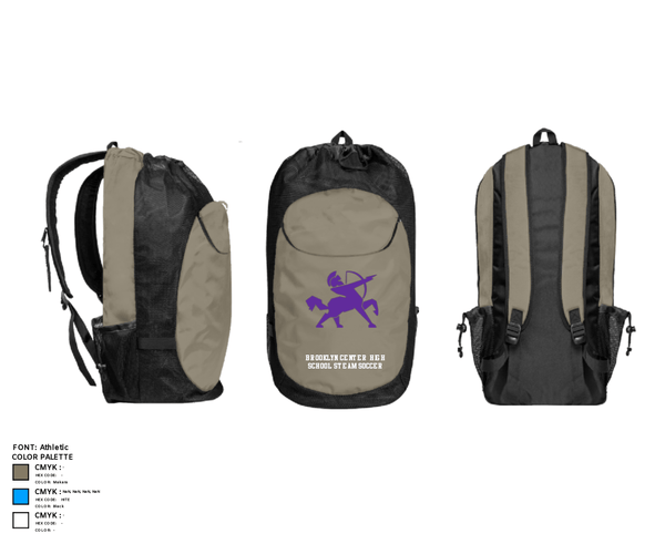 Gear Bag, Brooklyn Center High School Steam Soccer, Men's Soccer, Teamtime, Team time, sublimation, custom sports apparel, team uniforms, spirit wear, spiritwear, sports uniforms, custom shirts, team store, custom team store, fundraiser sports, apparel fundraiser