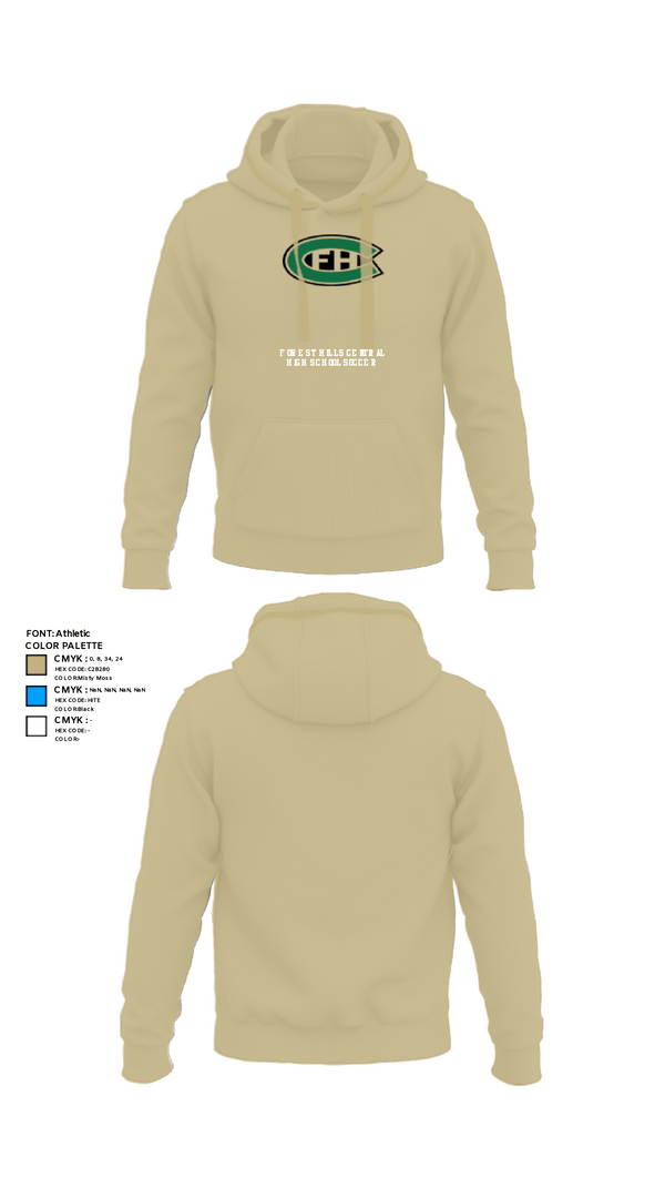 Hoodie, Forest Hills Central High School Soccer, Women's Soccer, Teamtime, Team time, sublimation, custom sports apparel, team uniforms, spirit wear, spiritwear, sports uniforms, custom shirts, team store, custom team store, fundraiser sports, apparel fundraiser