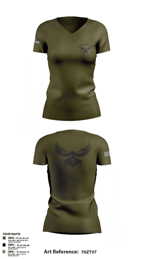 Women's Short Sleeve Vneck Shirt, Stanislaus County Sheriff, Police, Teamtime, Team time, sublimation, custom sports apparel, team uniforms, spirit wear, spiritwear, sports uniforms, custom shirts, team store, custom team store, fundraiser sports, apparel fundraiser