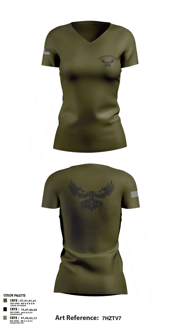 Women's Short Sleeve Vneck Shirt, Stanislaus County Sheriff, Police, Teamtime, Team time, sublimation, custom sports apparel, team uniforms, spirit wear, spiritwear, sports uniforms, custom shirts, team store, custom team store, fundraiser sports, apparel fundraiser
