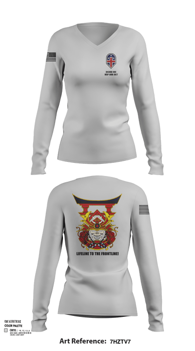 343rd Medical Hospital Augmentation Detachment 45513256 Women's Long Sleeve V-neck Shirt - 147