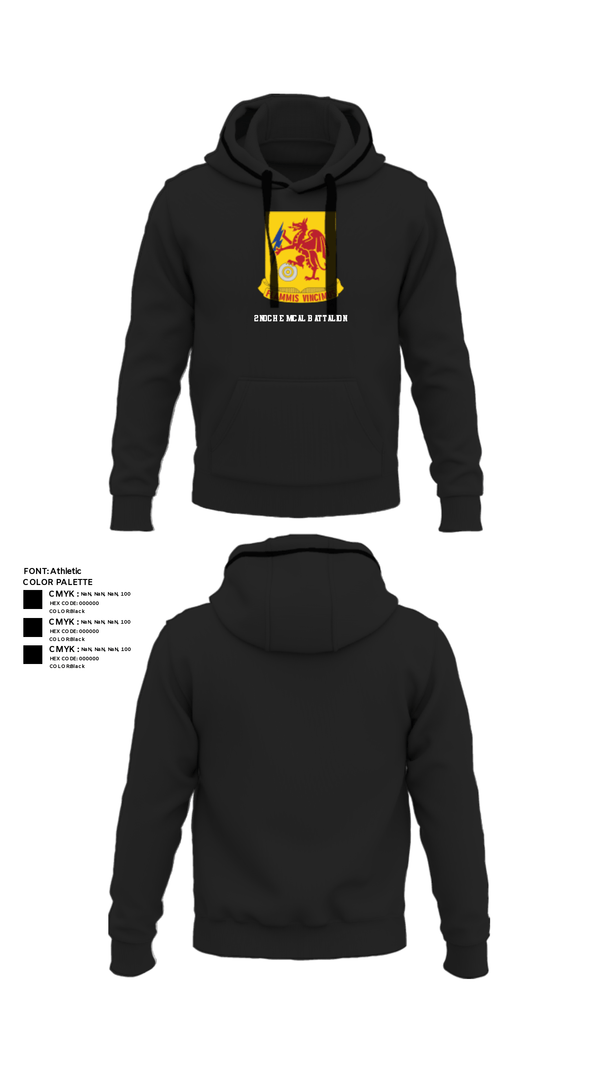 Hoodie, 2nd Chemical Battalion, Army, Teamtime, Team time, sublimation, custom sports apparel, team uniforms, spirit wear, spiritwear, sports uniforms, custom shirts, team store, custom team store, fundraiser sports, apparel fundraiser