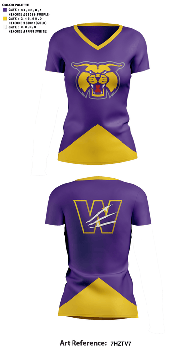 Wilder High School Cheer 27344083 Women's Short Sleeve V-neck Shirt - 41