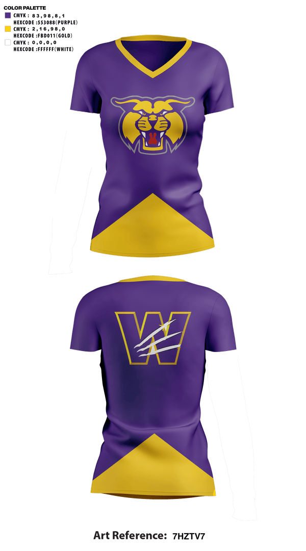 Womens Short Sleeve Vneck Shirt, Wilder High School Cheer, Cheer, Teamtime, Team time, sublimation, custom sports apparel, team uniforms, spirit wear, spiritwear, sports uniforms, custom shirts, team store, custom team store, fundraiser sports, apparel fundraiser