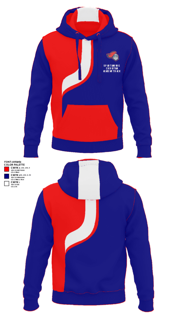 Hoodie, Spartanburg Christian Academy Track, Track & Field, Teamtime, Team time, sublimation, custom sports apparel, team uniforms, spirit wear, spiritwear, sports uniforms, custom shirts, team store, custom team store, fundraiser sports, apparel fundraiser