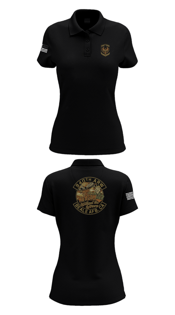 Women's Short Sleeve Performance Polo, 940 Air Refueling Wing, , Teamtime, Team time, sublimation, custom sports apparel, team uniforms, spirit wear, spiritwear, sports uniforms, custom shirts, team store, custom team store, fundraiser sports, apparel fundraiser
