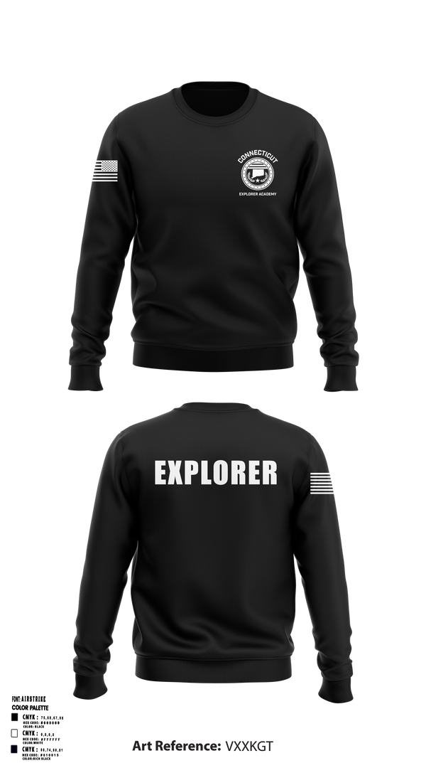 Crew Neck Sweatshirt, Waterbury Police Explorers, , Teamtime, Team time, sublimation, custom sports apparel, team uniforms, spirit wear, spiritwear, sports uniforms, custom shirts, team store, custom team store, fundraiser sports, apparel fundraiser