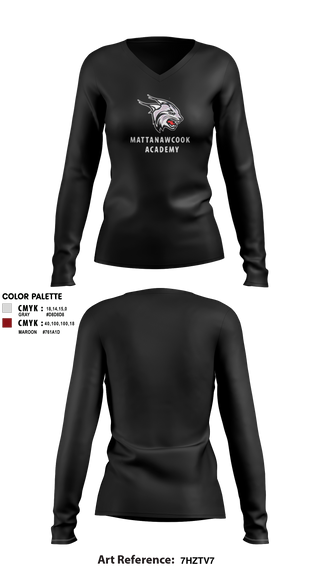 Womens Long Sleeve Vneck Shirt, Mattanawcook Academy Wrestling, Wrestling, Teamtime, Team time, sublimation, custom sports apparel, team uniforms, spirit wear, spiritwear, sports uniforms, custom shirts, team store, custom team store, fundraiser sports, apparel fundraiser
