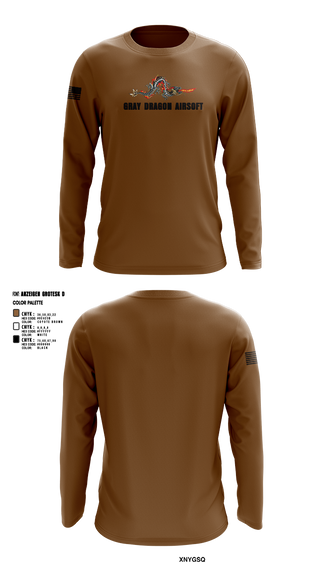 Long Sleeve Performance Shirt, Gray Dragon Airsoft, , Teamtime, Team time, sublimation, custom sports apparel, team uniforms, spirit wear, spiritwear, sports uniforms, custom shirts, team store, custom team store, fundraiser sports, apparel fundraiser