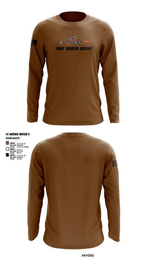 Long Sleeve Performance Shirt, Gray Dragon Airsoft, , Teamtime, Team time, sublimation, custom sports apparel, team uniforms, spirit wear, spiritwear, sports uniforms, custom shirts, team store, custom team store, fundraiser sports, apparel fundraiser