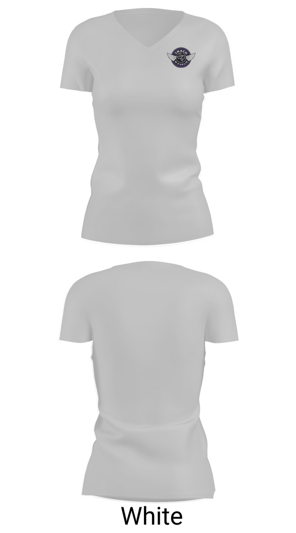 Womens Short Sleeve Vneck Shirt, Throckmorton High School Track and Field, Track & Field, Teamtime, Team time, sublimation, custom sports apparel, team uniforms, spirit wear, spiritwear, sports uniforms, custom shirts, team store, custom team store, fundraiser sports, apparel fundraiser