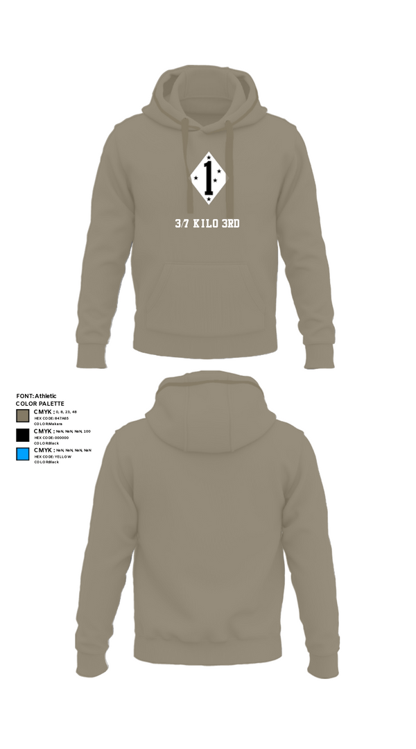 Hoodie, 3/7 Kilo 3rd, Marines, Teamtime, Team time, sublimation, custom sports apparel, team uniforms, spirit wear, spiritwear, sports uniforms, custom shirts, team store, custom team store, fundraiser sports, apparel fundraiser
