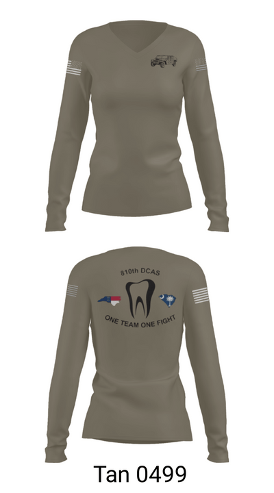 810th med co 30898387 Women's Long Sleeve V-neck Shirt - 77