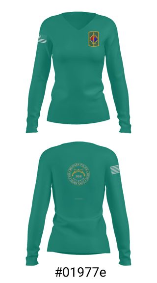 Women's Long Sleeve Vneck Shirt, 142ND MILITARY POLICE, Army, Teamtime, Team time, sublimation, custom sports apparel, team uniforms, spirit wear, spiritwear, sports uniforms, custom shirts, team store, custom team store, fundraiser sports, apparel fundraiser