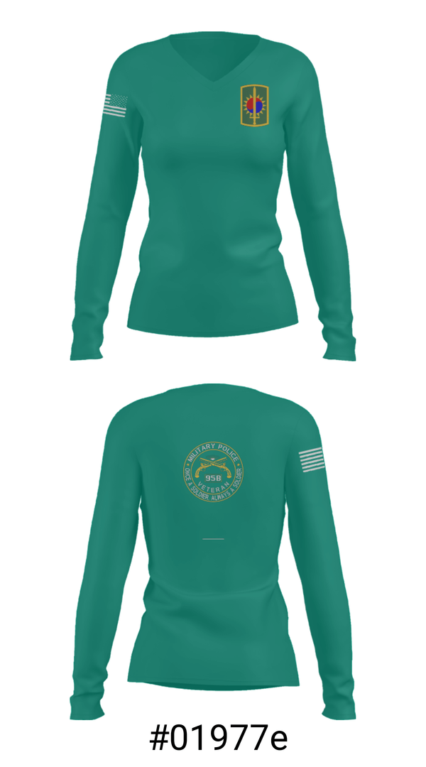 Women's Long Sleeve Vneck Shirt, 142ND MILITARY POLICE, Army, Teamtime, Team time, sublimation, custom sports apparel, team uniforms, spirit wear, spiritwear, sports uniforms, custom shirts, team store, custom team store, fundraiser sports, apparel fundraiser