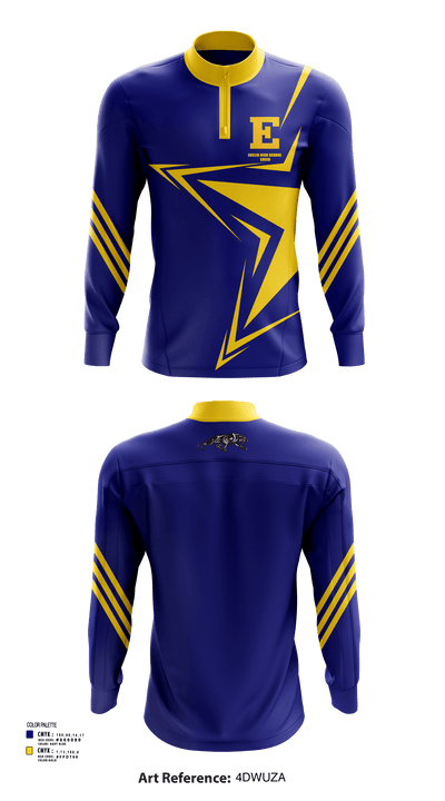 Euclid High School Cheer 49423458 Quarter Zip Jacket - 122