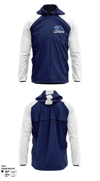 CT Johnson High School Wrestling 31935776 Windbreaker - 41
