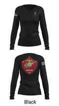 GySgt Samuel Grange Squadron 2924524 Women's Long Sleeve V-neck Shirt - 19