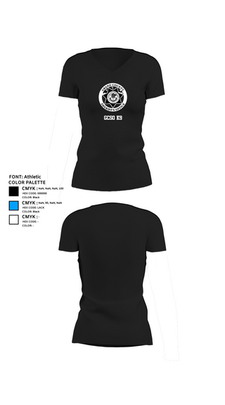 Womens Short Sleeve Vneck Shirt, GCSO K9, , Teamtime, Team time, sublimation, custom sports apparel, team uniforms, spirit wear, spiritwear, sports uniforms, custom shirts, team store, custom team store, fundraiser sports, apparel fundraiser