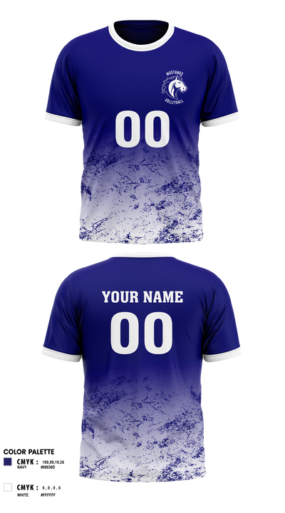 Mustangs Volleyball 81699513 Short Sleeve Performance Shirt - 1