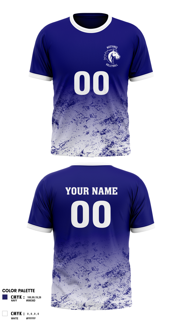 Short Sleeve Performance Shirt, Mustangs Volleyball, Men's Volleyball, Teamtime, Team time, sublimation, custom sports apparel, team uniforms, spirit wear, spiritwear, sports uniforms, custom shirts, team store, custom team store, fundraiser sports, apparel fundraiser