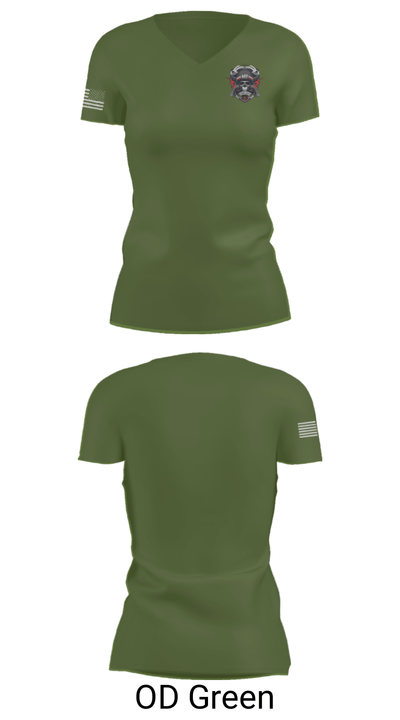 527th MP CO 93660019 Women's Short Sleeve V-neck Shirt - 48