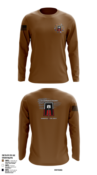 5th Armored Brigade 44800890 Long Sleeve Performance Shirt 102