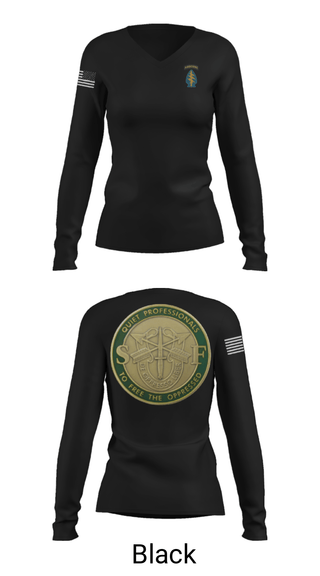Women's Long Sleeve Vneck Shirt, Echo 20th SFG, National Guard, Teamtime, Team time, sublimation, custom sports apparel, team uniforms, spirit wear, spiritwear, sports uniforms, custom shirts, team store, custom team store, fundraiser sports, apparel fundraiser