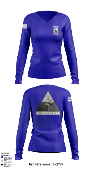 Womens Long Sleeve Vneck Shirt, 501st Brigade Support Battalion, , Teamtime, Team time, sublimation, custom sports apparel, team uniforms, spirit wear, spiritwear, sports uniforms, custom shirts, team store, custom team store, fundraiser sports, apparel fundraiser