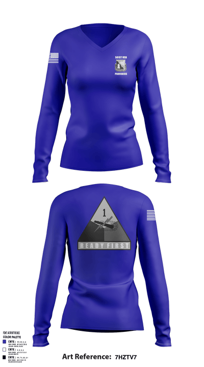 501st Brigade Support Battalion 10018881 Women's Long Sleeve V-neck Shirt - 3