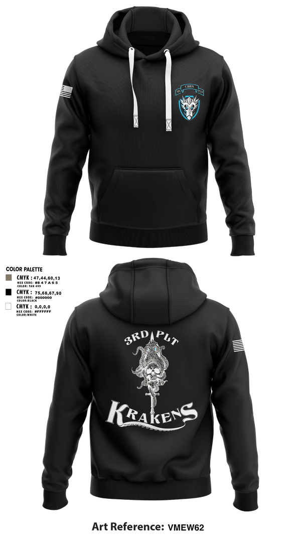 Hoodie, 3RD PLT95TH CBRN3rd plt, Army, Teamtime, Team time, sublimation, custom sports apparel, team uniforms, spirit wear, spiritwear, sports uniforms, custom shirts, team store, custom team store, fundraiser sports, apparel fundraiser