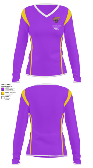 Women's Long Sleeve Vneck Shirt, Minnesota State University Mankato Baseball, Baseball, Teamtime, Team time, sublimation, custom sports apparel, team uniforms, spirit wear, spiritwear, sports uniforms, custom shirts, team store, custom team store, fundraiser sports, apparel fundraiser