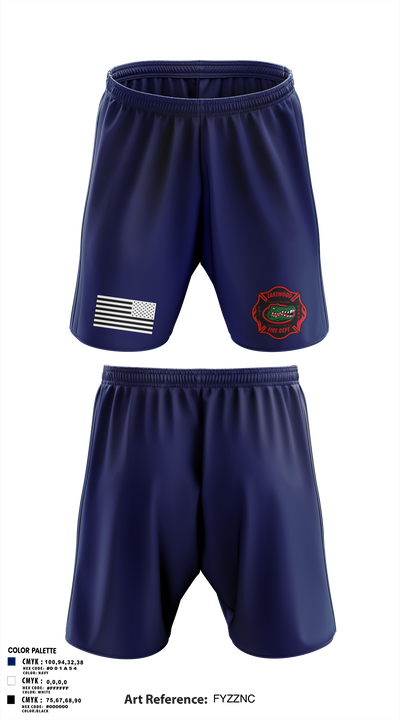 Lakewood fire department 6365083 Athletic Shorts With Pockets - 1