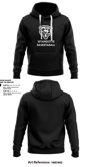 Hoodie, Wyandotte High School Basketball, Men's Basketball, Teamtime, Team time, sublimation, custom sports apparel, team uniforms, spirit wear, spiritwear, sports uniforms, custom shirts, team store, custom team store, fundraiser sports, apparel fundraiser