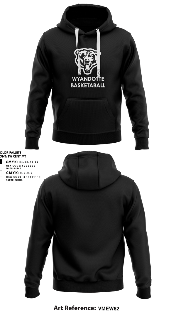 Hoodie, Wyandotte High School Basketball, Men's Basketball, Teamtime, Team time, sublimation, custom sports apparel, team uniforms, spirit wear, spiritwear, sports uniforms, custom shirts, team store, custom team store, fundraiser sports, apparel fundraiser