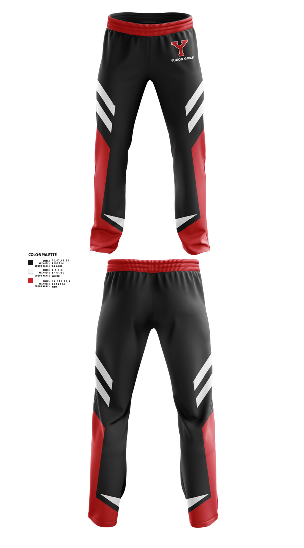 Sweatpants, Yukon High School Golf, Golf, Teamtime, Team time, sublimation, custom sports apparel, team uniforms, spirit wear, spiritwear, sports uniforms, custom shirts, team store, custom team store, fundraiser sports, apparel fundraiser
