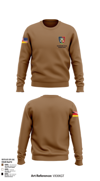 Crew Neck Sweatshirt, U.S. Army Health Clinic - Baumholder, Army, Teamtime, Team time, sublimation, custom sports apparel, team uniforms, spirit wear, spiritwear, sports uniforms, custom shirts, team store, custom team store, fundraiser sports, apparel fundraiser