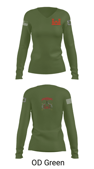 Women's Long Sleeve Vneck Shirt, 1138th SAPPER Company, Army, Teamtime, Team time, sublimation, custom sports apparel, team uniforms, spirit wear, spiritwear, sports uniforms, custom shirts, team store, custom team store, fundraiser sports, apparel fundraiser