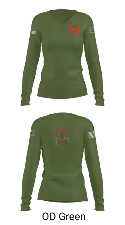1138th SAPPER Company 17190098 Women's Long Sleeve V-neck Shirt - 43