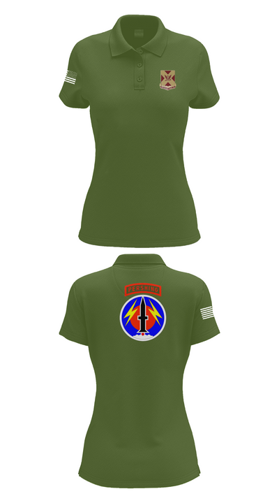 4/9 Field Artillery 56 Command (Pershing) 34975025 Women's Short Sleeve Performance Polo  - 55