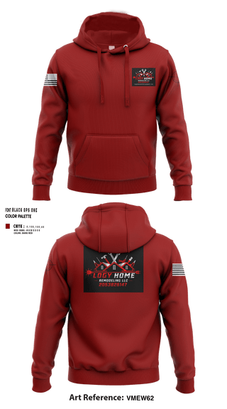 Hoodie, Logy home construction & renovation LLC, , Teamtime, Team time, sublimation, custom sports apparel, team uniforms, spirit wear, spiritwear, sports uniforms, custom shirts, team store, custom team store, fundraiser sports, apparel fundraiser