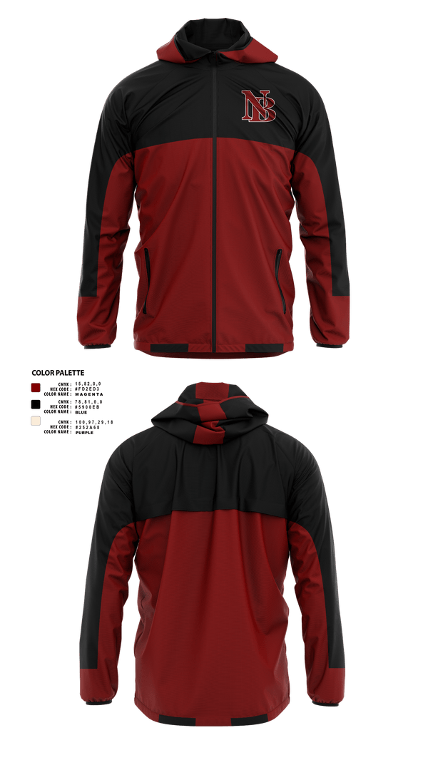 Windbreaker, New Brockton High School Basketball, Men's Basketball, Teamtime, Team time, sublimation, custom sports apparel, team uniforms, spirit wear, spiritwear, sports uniforms, custom shirts, team store, custom team store, fundraiser sports, apparel fundraiser