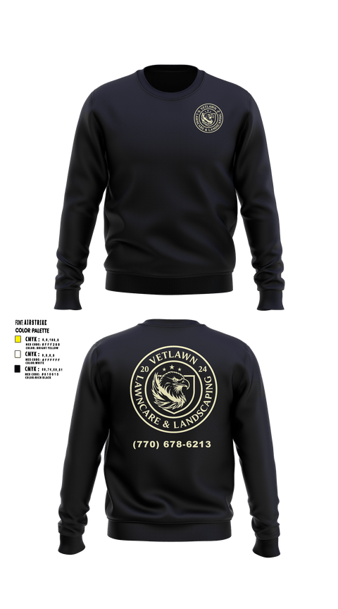 Crew Neck Sweatshirt, VetLawn, Army, Teamtime, Team time, sublimation, custom sports apparel, team uniforms, spirit wear, spiritwear, sports uniforms, custom shirts, team store, custom team store, fundraiser sports, apparel fundraiser