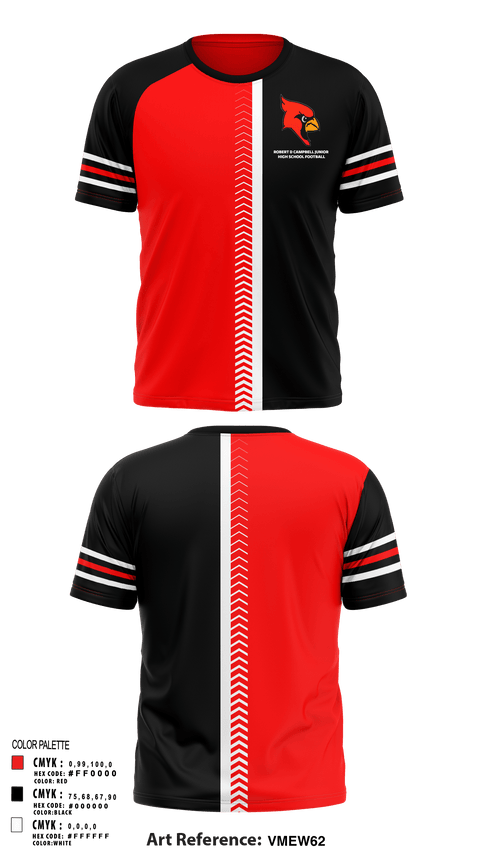 Short Sleeve Performance Shirt, Robert D Campbell Junior High School Football, Football, Teamtime, Team time, sublimation, custom sports apparel, team uniforms, spirit wear, spiritwear, sports uniforms, custom shirts, team store, custom team store, fundraiser sports, apparel fundraiser