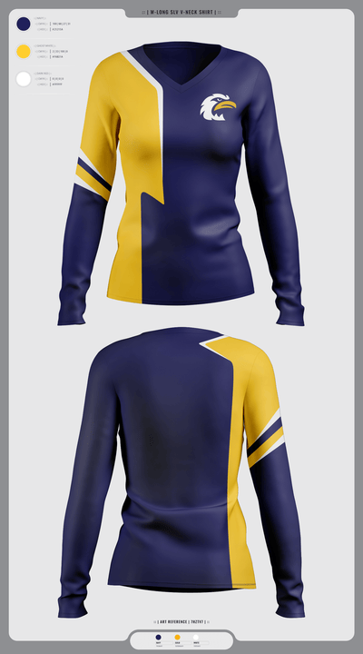 Liberty North High School Wrestling 88042593 Women's Long Sleeve V-neck Shirt - 1