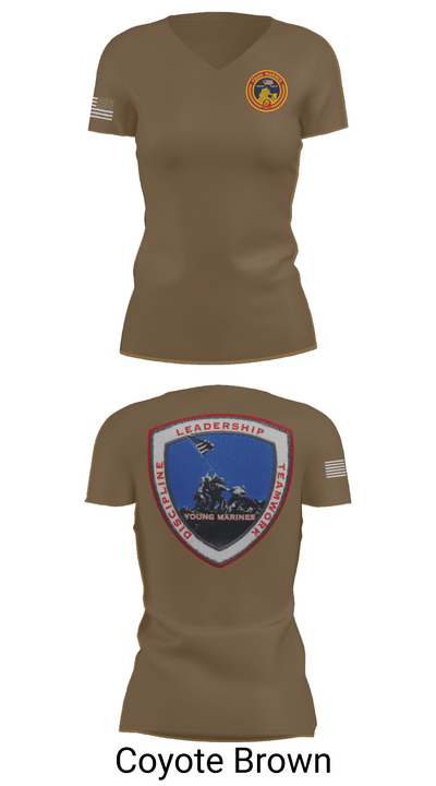 Lancaster County Young Marines 89976049 Women's Short Sleeve V-neck Shirt - 8